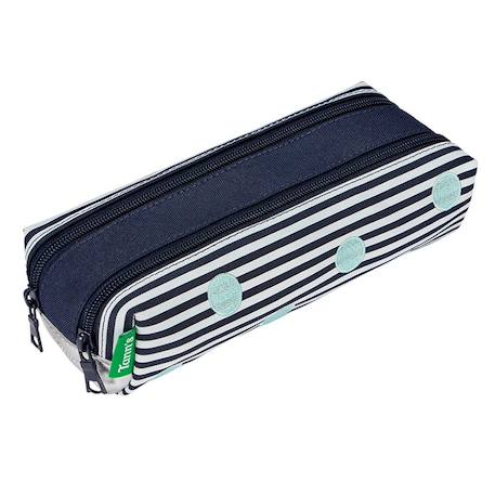 Fille-Trousse scolaire double à 2 compartiments zippés gaëlle