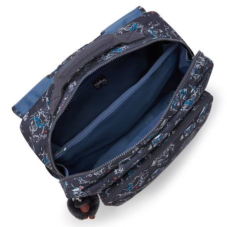 Cartable garçon kipling codie en polyester recyclé imprimé Noir / bleu 3 - vertbaudet enfant 