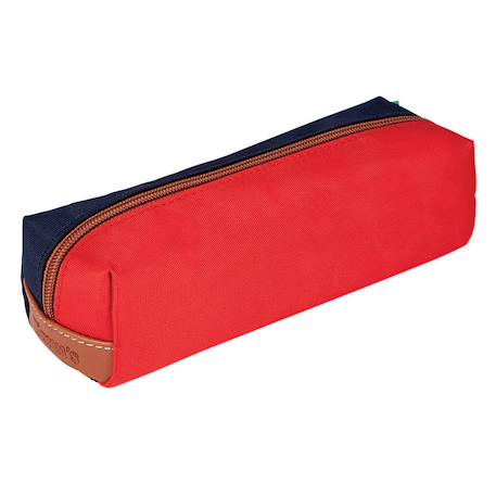 Trousse simple bicolore 21 cm polyester éco-responsable Bleu / rouge 2 - vertbaudet enfant 