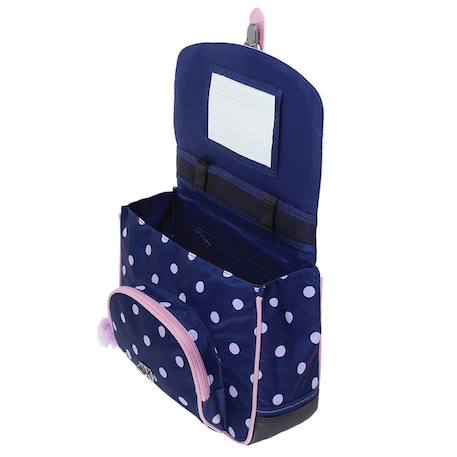 Cartable romy 35 cm en polyester recyclé imperméable Bleu / violet / gris 2 - vertbaudet enfant 