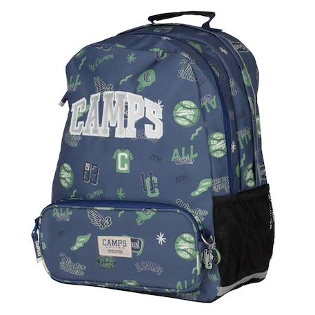 Sac à dos enfant camps boy 42 cm – 2 compartiments zippés Bleu marine 2 - vertbaudet enfant 