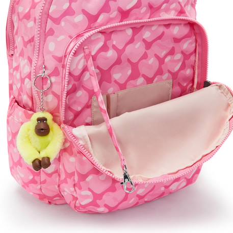 Sac à dos scolaire kipling seoul lap adorable hearts – gorille en peluche 27 l Rose/blanc/vert 3 - vertbaudet enfant 