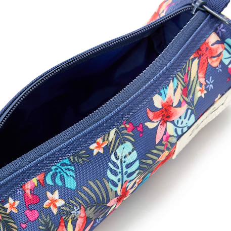 Trousse fille ronde rip curl flowers 21 cm Bleu / multicolore 4 - vertbaudet enfant 