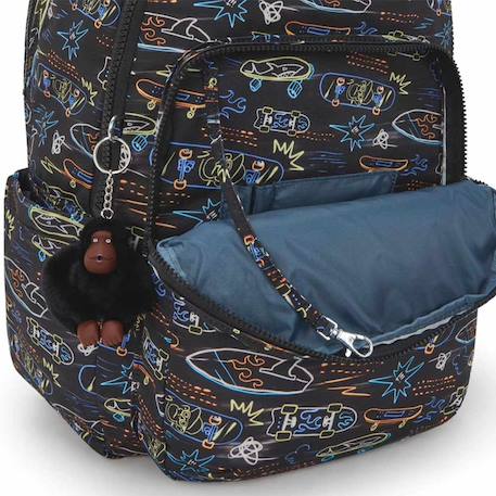 Sac à dos garçon kipling seoul college extra skate 44 cm - poche pour ordinateur Noir / multicolore 3 - vertbaudet enfant 