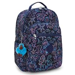 Sac à dos kipling seoul college extra disco fish 44 cm - poche pour ordinateur  - vertbaudet enfant