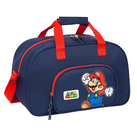 Sac de sport enfant super mario en textile Noir / bleu / blanc 1 - vertbaudet enfant 