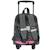 Sac à dos à roulettes motif léopard Gris / rose / foncé / noir 4 - vertbaudet enfant 