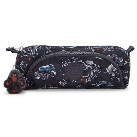 Trousse garçon 2 compartiments kipling cute jungle fun race 22 cm Noir / blanc / bleu 2 - vertbaudet enfant 