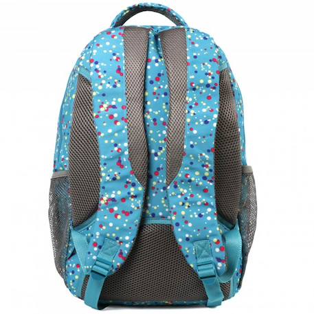 Sac à dos enfant garçon haut de gamme color dots tissu synthétique texturé 48 cm Bleu/rouge/jaune 2 - vertbaudet enfant 