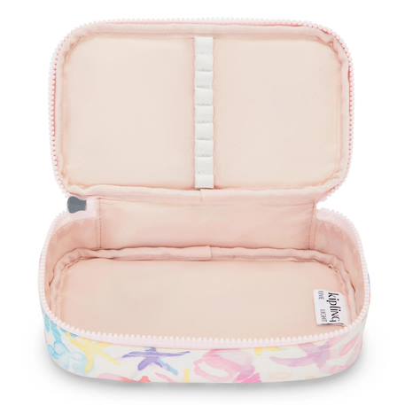 Trousse kipling tissu synthétique imprimé aqua sea Blanc / rose / bleu 3 - vertbaudet enfant 