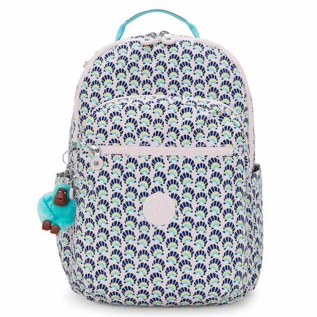 Sac à dos scolaire kipling seoul coquillage avec compartiment pour ordinateur - 44 cm Bleu / rose 2 - vertbaudet enfant 