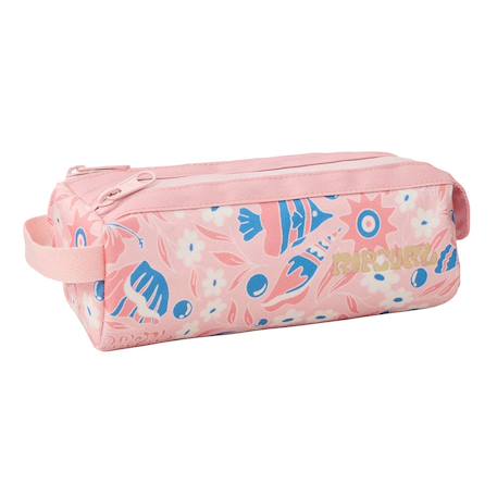 Trousse à crayons rectangulaire 2 compartiments 21 cm Rose 1 - vertbaudet enfant 