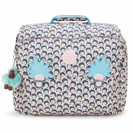 Cartable fille kipling iniko coquillages 40 cm - qualité premium Bleu / rose 2 - vertbaudet enfant 