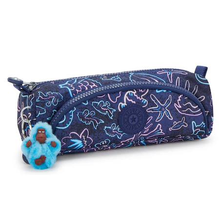 Fille-Trousse 2 compartiments kipling cute disco fish 22 cm - porte clé singe inclus