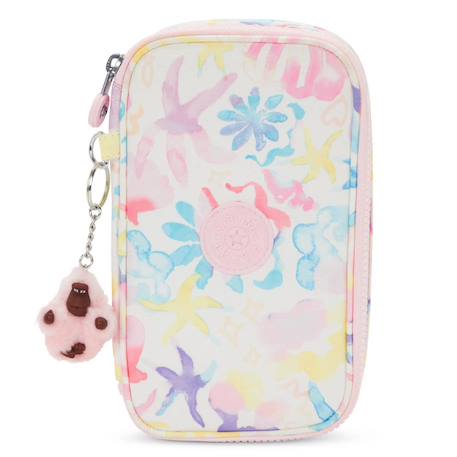 Trousse fille kipling tissu synthétique imprimé aqua sea Blanc / rose / bleu 2 - vertbaudet enfant 