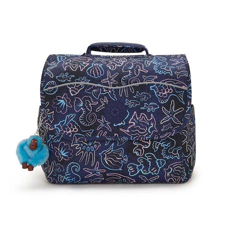 Cartable kipling codie s disco fish 30x25x12 cm Bleu 2 - vertbaudet enfant 