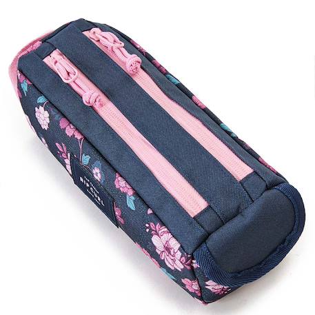 Trousse double compartiment rip curl imprimé floral 21 cm Bleu / rose 3 - vertbaudet enfant 
