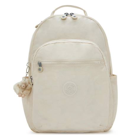 Sac à dos seoul kipling 44 cm compartiment ordinateur 15 pouces Beige 2 - vertbaudet enfant 