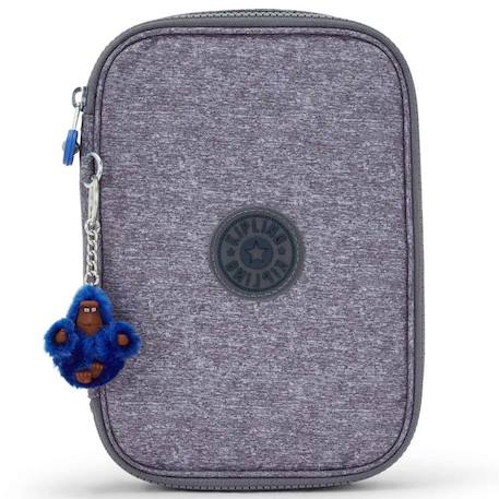 Trousse rectangulaire à fermeture zippée kipling 21 cm chiné Gris / rose / foncé / bleu 2 - vertbaudet enfant 