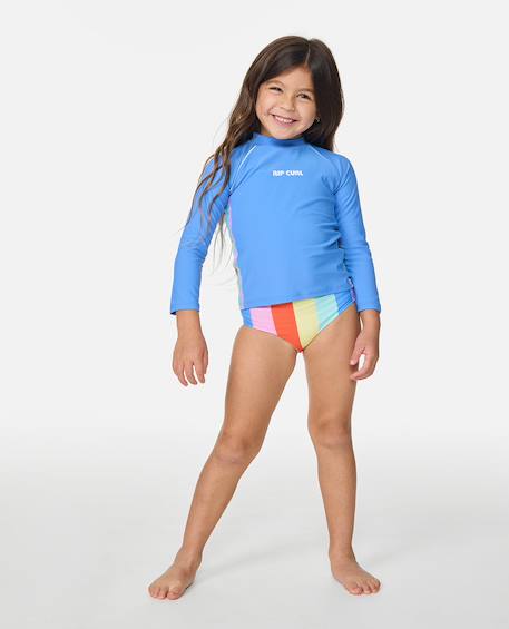 T-shirt anti-uv sunshine revival fille Cornflower blue 3 - vertbaudet enfant 