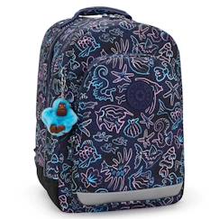 Sac à dos scolaire fille kipling class room polyester motif disco fish  - vertbaudet enfant