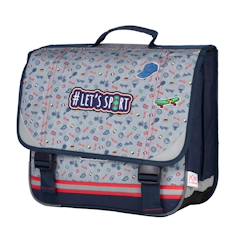 Cartable kip flag club 38 cm à bandes réfléchissantes – 2 compartiments  - vertbaudet enfant