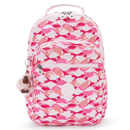 Sac à dos fille avec poche pour ordinateur kipling seoul lap 44 cm - coloris palm Rose 2 - vertbaudet enfant 