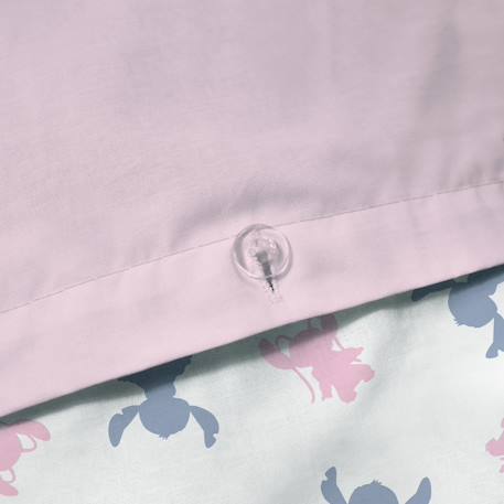 Parure de lit imprimée réversible 100% coton, disney home stitch amour Rose 5 - vertbaudet enfant 