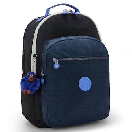 Sac à dos kipling seoul lap true block 44 cm - emplacement pour ordinateur Bleu / blanc 1 - vertbaudet enfant 