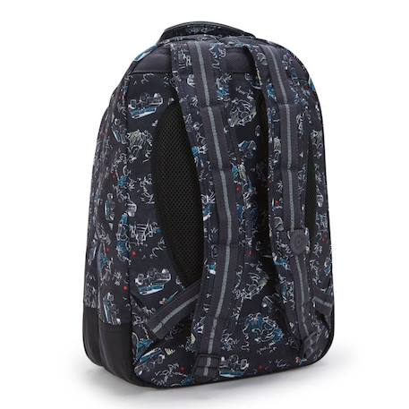 Sac à dos scolaire kipling class room polyester motif jungle fun race Noir / bleu / blanc 4 - vertbaudet enfant 
