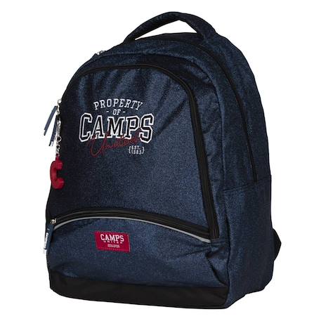 Sac à dos enfant fille 42 cm camps – 2 compartiments zippés property Bleu marine 1 - vertbaudet enfant 