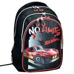 -Sac à dos scolaire garçon hot wheels imprimé no limit 43 cm