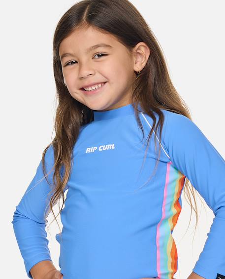 T-shirt anti-uv sunshine revival fille Cornflower blue 4 - vertbaudet enfant 