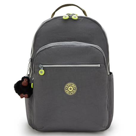 Sac à dos kipling seoul lap back to grey 44 cm - avec poche pour ordinateur Gris 2 - vertbaudet enfant 