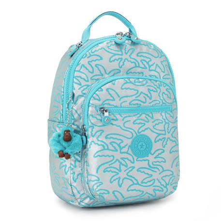 Sac à dos seoul s 35 cm motif feuilles kipling 14 l Bleu clair 1 - vertbaudet enfant 