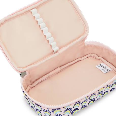 Trousse kipling tissu synthétique imprimé geo shell Bleu / rose 4 - vertbaudet enfant 