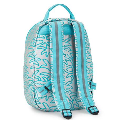 Sac à dos seoul s 35 cm motif feuilles kipling 14 l Bleu clair 4 - vertbaudet enfant 