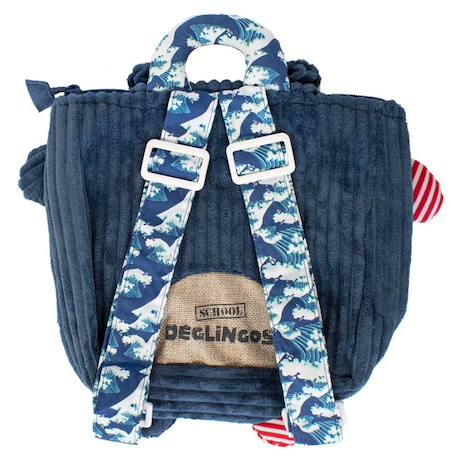 Sac à dos velours maternelle les déglingos 25 cm (hippo) Multicolore 2 - vertbaudet enfant 