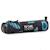 Trousse ronde zippée 21 cm – 1 compartiment – motifs vagues Noir / bleu / marine / noir 1 - vertbaudet enfant 