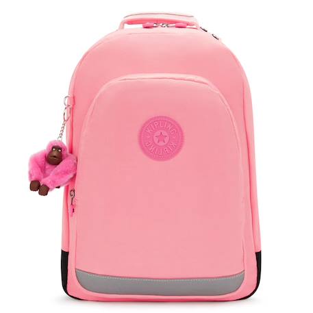 Sac à dos scolaire fille kipling class room polyester motif Rose 2 - vertbaudet enfant 