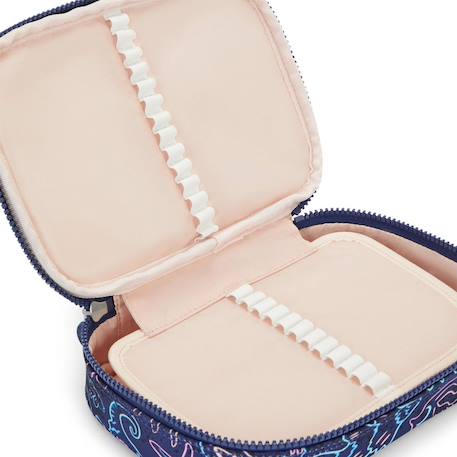 Trousse rectangulaire kipling 100 pens disco fish 21 cm - grande capacité Bleu / rose 4 - vertbaudet enfant 