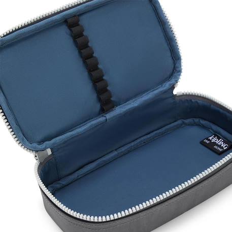 Trousse zippée kipling back to grey 50 stylos 9 compartiments de rangement Gris 4 - vertbaudet enfant 