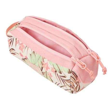 Trousse 2 compartiments 21 cm rip curl tropical floral Blanc / rose / clair 4 - vertbaudet enfant 