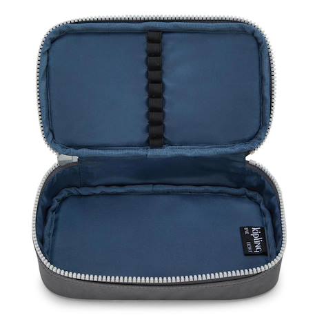 Trousse zippée kipling back to grey 50 stylos 9 compartiments de rangement Gris 3 - vertbaudet enfant 