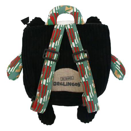 Sac à dos velours maternelle les déglingos 25 cm (panda) Multicolore 2 - vertbaudet enfant 