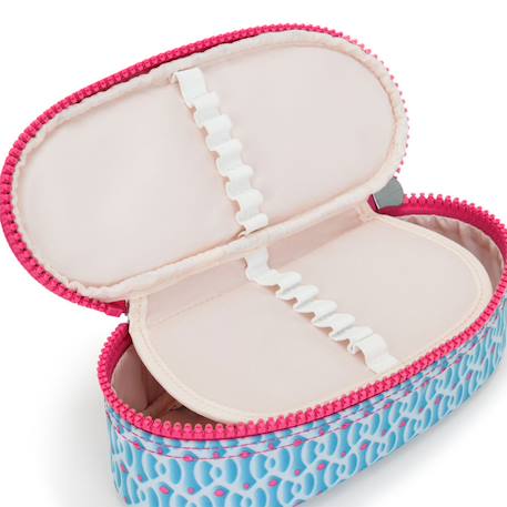 Trousse fille zippée nylon duobox kipling organisation 14 porte-stylos Bleu / rose 4 - vertbaudet enfant 