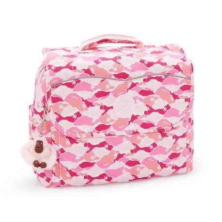 Fille-Cartable fille kipling codie s en polyester recyclé motif feuille palm