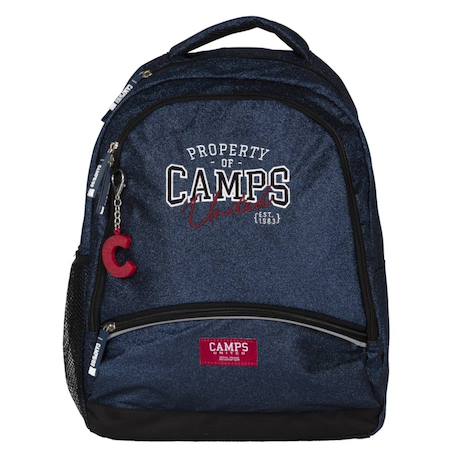 Sac à dos enfant 42 cm camps – 2 compartiments zippés property Bleu marine 2 - vertbaudet enfant 
