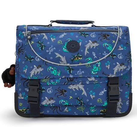 Cartable kipling preppy 41 cm undersea party 15 l avec housse pluie Bleu / multicolore / bleu 2 - vertbaudet enfant 