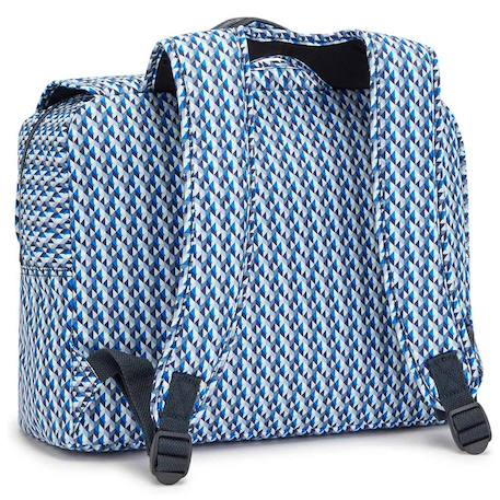 Cartable primaire kipling iniko 40 cm, boy geo, 2 compartiments zippés Bleu / blanc / bleu 2 - vertbaudet enfant 
